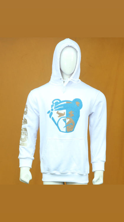 Secure The Bag (STB) Unisex Chenille Hoodie White (Pre Order Only)