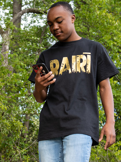 RAIRI Unisex Black & Gold Tee